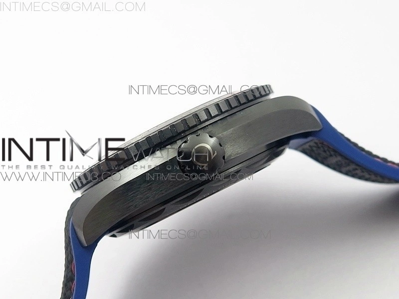 Planet Ocean 45.5mm ETNZ "Deep Black" Real Ceramic VSF 1:1 Best Edition on Black Nylon Strap A8906 Super Clone
